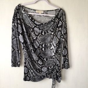 Michael Kors   Black/White Snake Print  Top